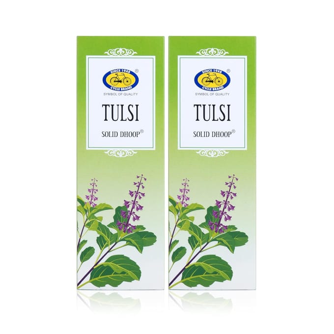 Cycle Pure Tulsi Parfum Bâtonnets d'encens Dhoop Solides Sans Bambou pour Puja (50 Unités, Ensemble de 1) Pack de 2 Écologique beige