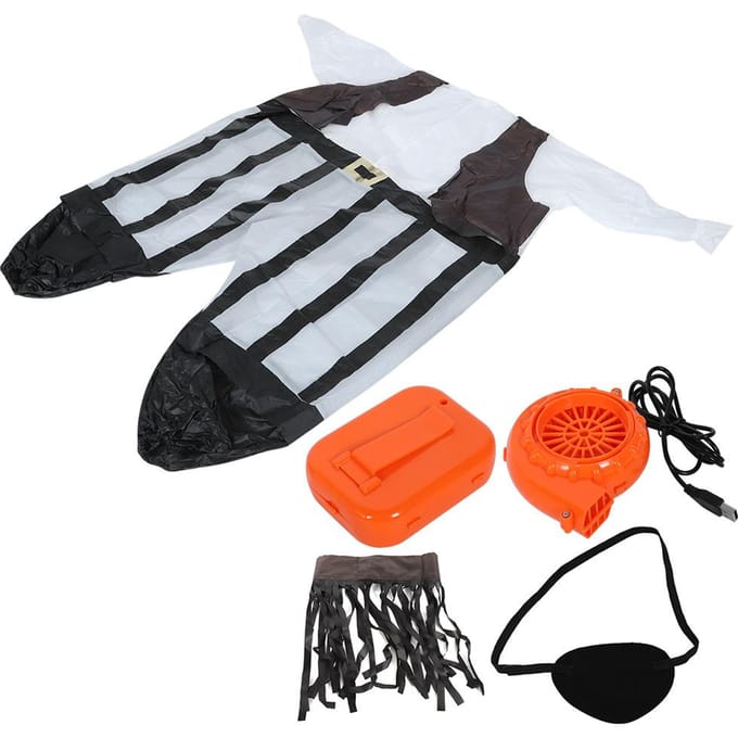 Innovatief 190T Waterdicht Polyester Doek Opblaaskostuum voor Festivals Halloween black