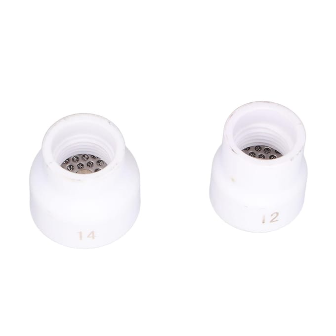 2 stuks TIG Lasbeker 12#14# Keramische Mondstuk Accessoire Set Kit voor WP91718202526(Wit )