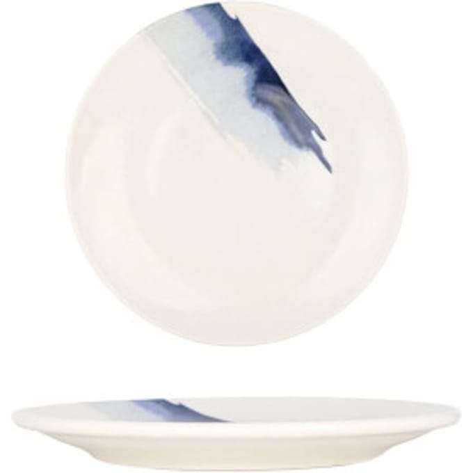 Bonna Dessertbord - Blue Wave - Porselein - 17 cm - set van 6