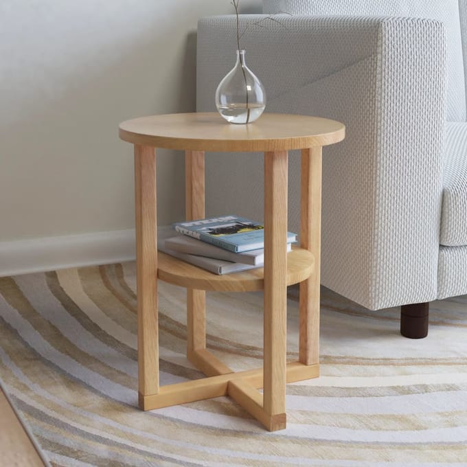 vidaXL - Bijzettafel - 40x50 - cm - massief - eikenhout