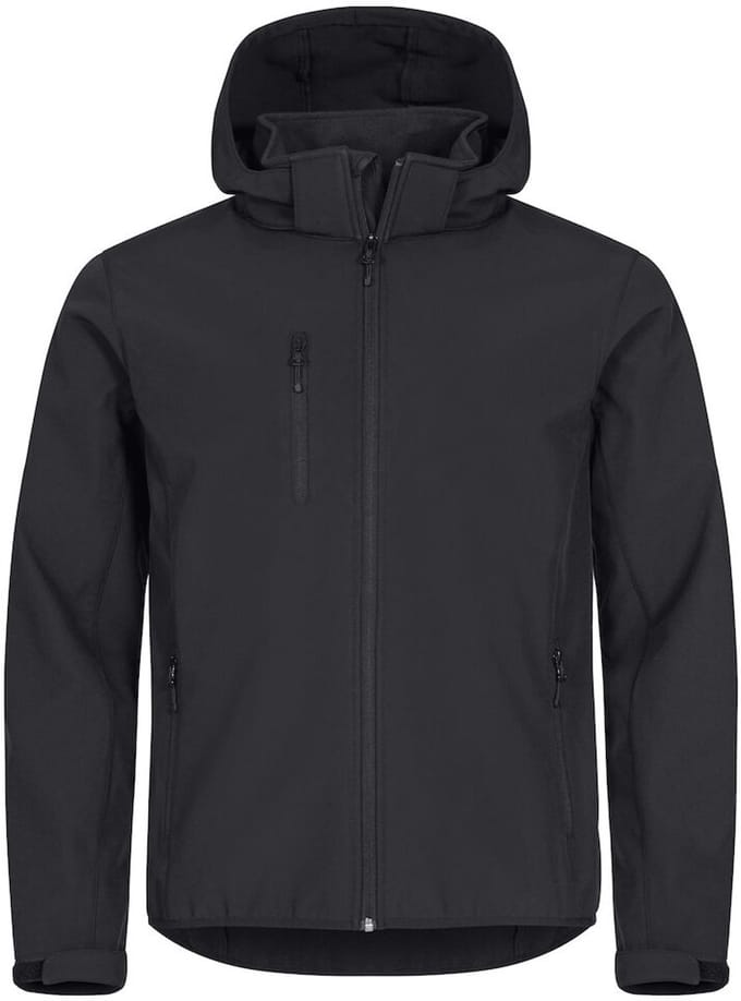 Clique - Softshell jas met capuchon Heren - Zwart - Maat 4XL