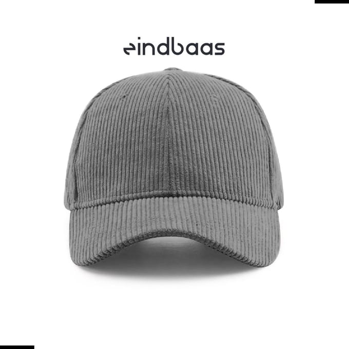 Legend Cap Basic - eindbaas - Corduroy - Grey - Grijze corduroy pet