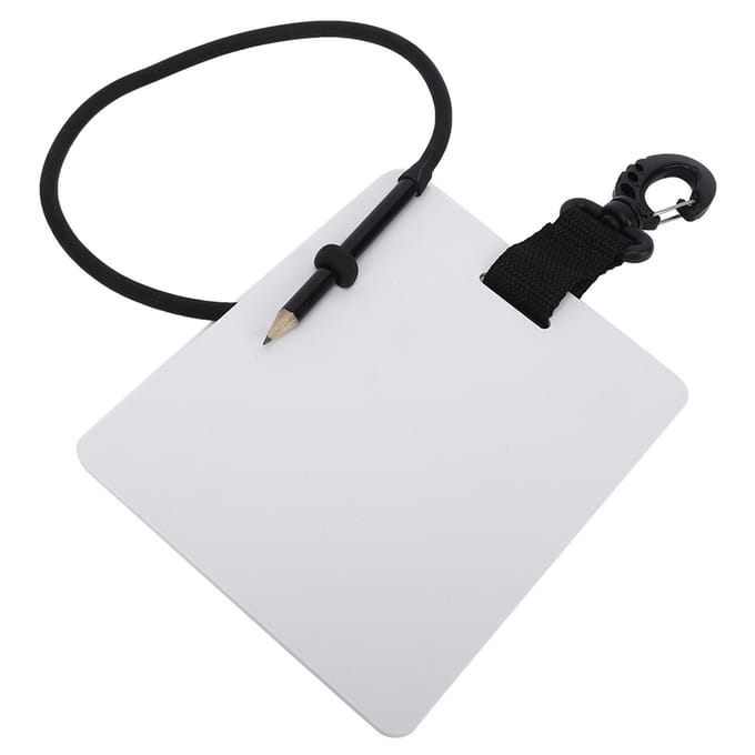 Plastic Onderwater Schrijfbord Handschriftplaat Notitieboek Uitrusting Bord met Vervangbaar Potlood white