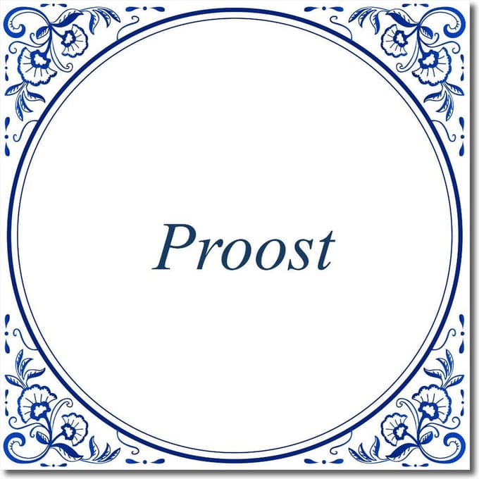Tegeltje met standaard - Proost