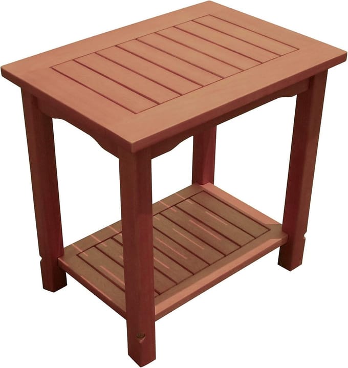 Compacte Houten Bijzettafel voor Balkon en Tuin 50x35x50cm