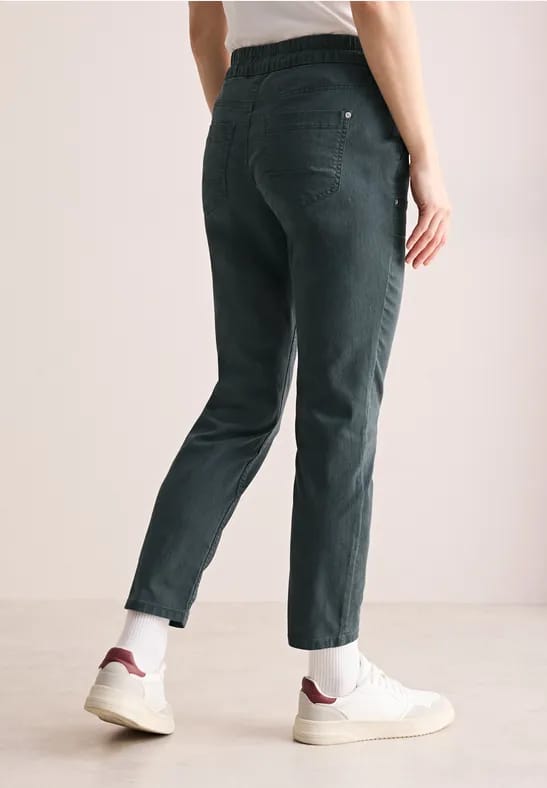 Broek met gewassen look