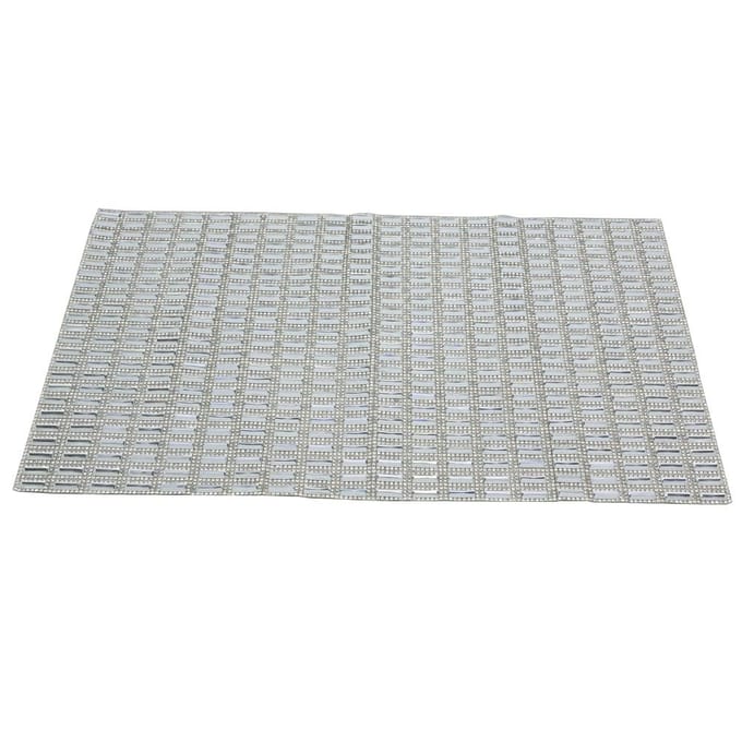 Feuille de Strass Hotfix 24*40cm Bande Maille Garniture Feuille Accessoire Décoration DIY white