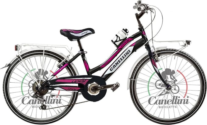 Stoere Meisjesfiets 24 inch MTB met 6 Versnellingen