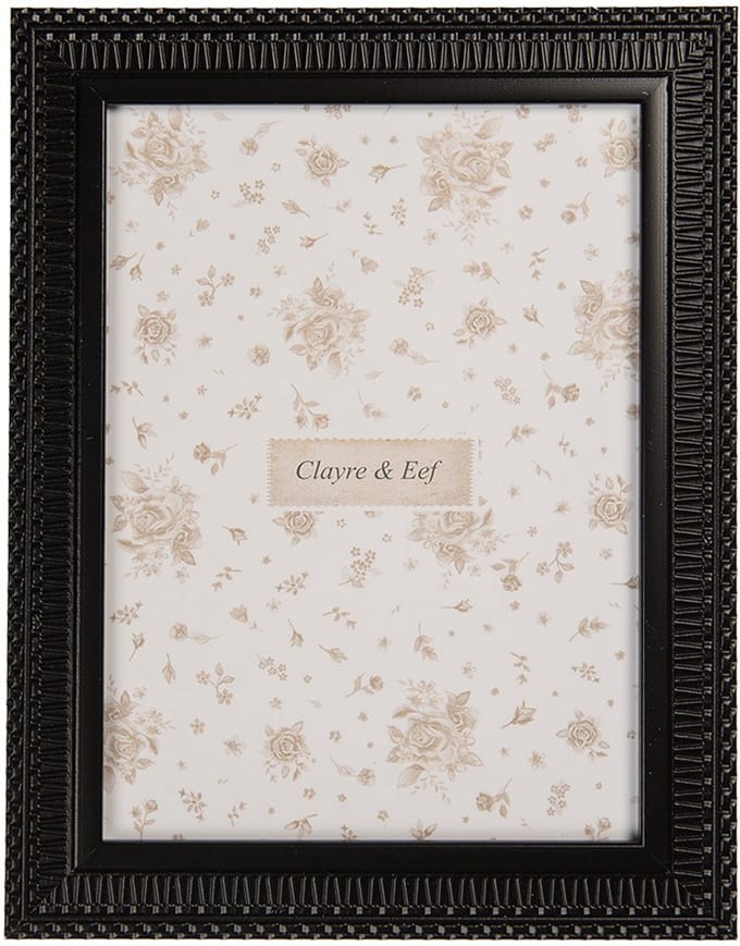 Clayre & Eef Fotolijst 15x20 cm Zwart MDF