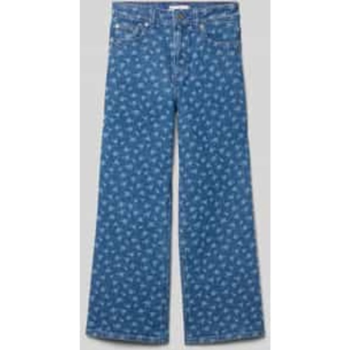 Wide leg Jeans van Katoenmix