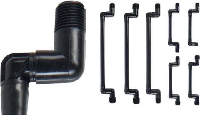 Hunter - Swing knie - 3 -4" x 3 -4" - bu.dr. - L = 300 mm