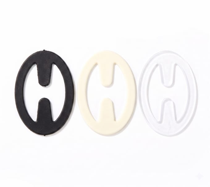 BH clips set van 3 - Zwart - Transparant - Beige - Ovaal - DELAGO