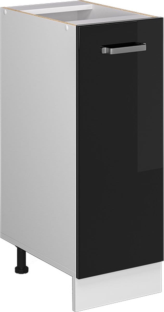Vicco R-Line Apotheekkast – 30 cm, WB Eik Zwart hoogglans