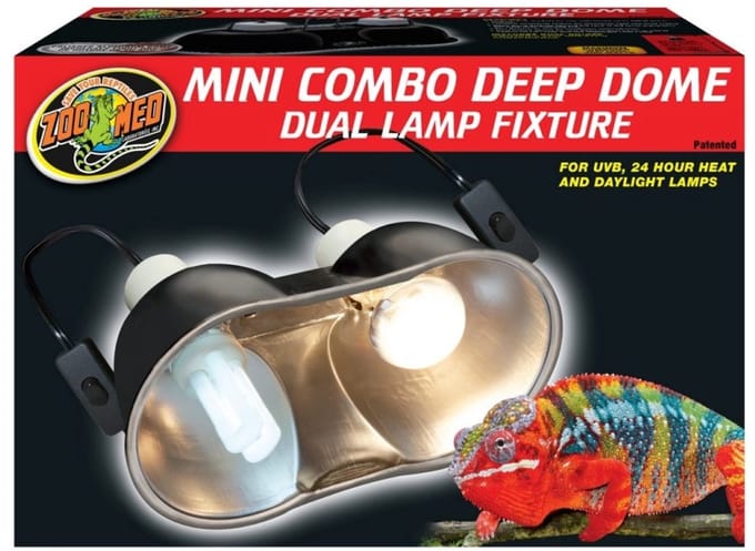 Zoo Med Mini Combo Deep Dome Lamp Fixture - Mini Combo Diepe Koepel Lampenhouder - 100W