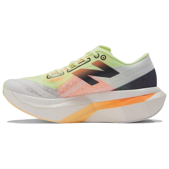 New Balance FuelCell SuperComp Elite v4 White Lime Mango Dames Sneakers Bleached-Lime-Glow Hot-Mango WRCELLA4 37 beige