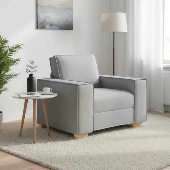 vidaXL - Sofa - Stoel - Wolk - Grijs - 100x78x84 - cm - Stof