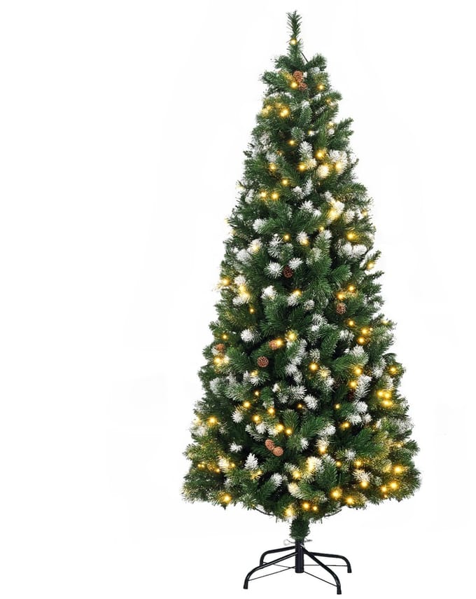 HOMCOM Kerstboom - Kunststof - 80x80x180cm - Groen