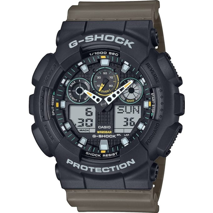 G-Shock Classic Style GA-100TU-1A3ER Two Tone Utility Colours Horloge
