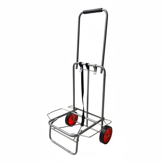 Transportwagen - draagvermogen 35 kg - grijs-rood