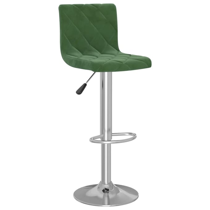 vidaXL - Barkrukken - 2 - st - fluweel - donkergroen