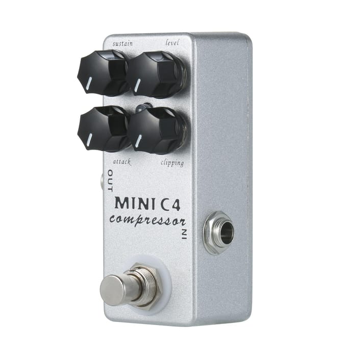 MOSKY MINI C4 Compressor Gitaareffectpedaal True Bypass zilver