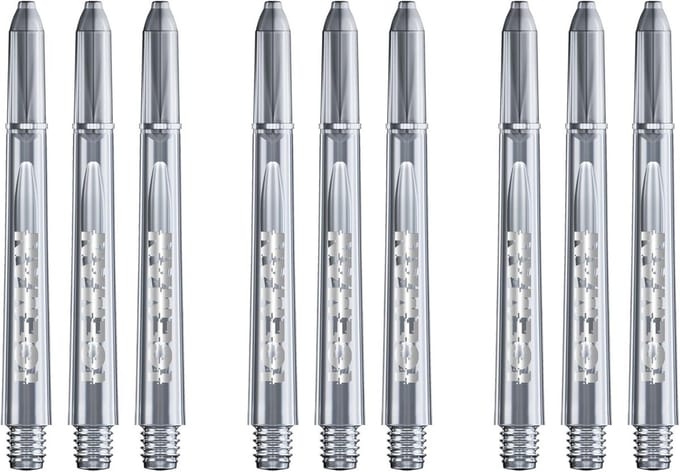Dartpijlen Steeltjes Transparant Polycarbonaat Medium - 3 Sets (9 Stuks)