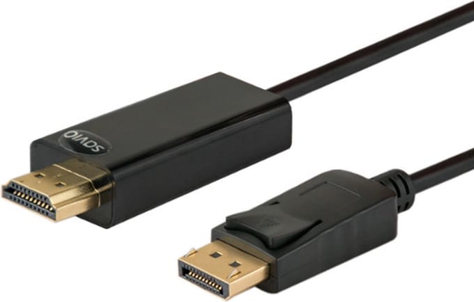 Savio CL-56 video kabel adapter 1,5 m DisplayPort HDMI Type A (Standaard) Zwart