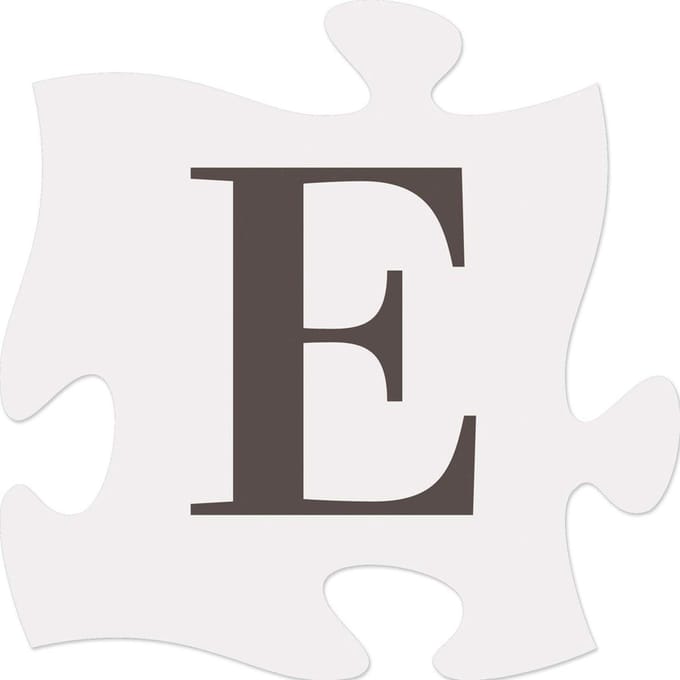 Puzzelstuk 15cm Letter E