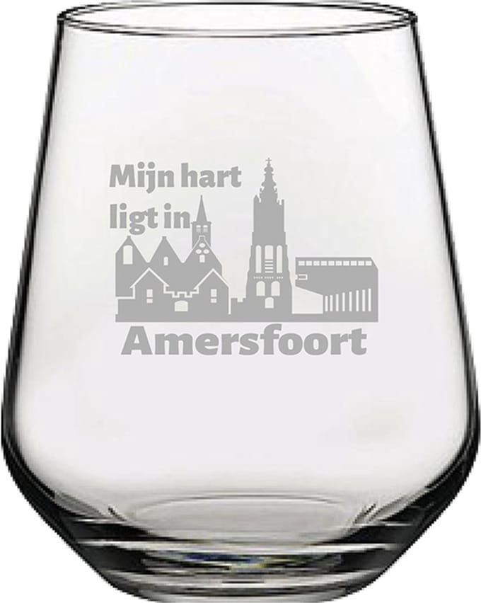 Gegraveerde Drinkglas 42,5cl Amersfoort