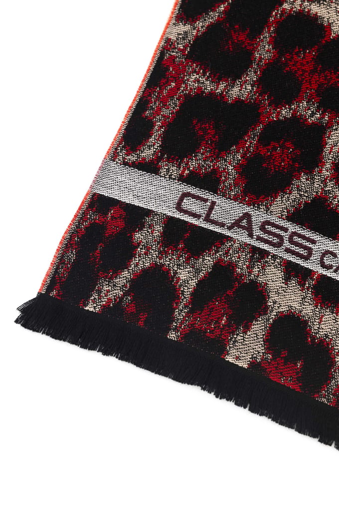 Cavalli Class Mannen Bordeau Wollen Sjaal