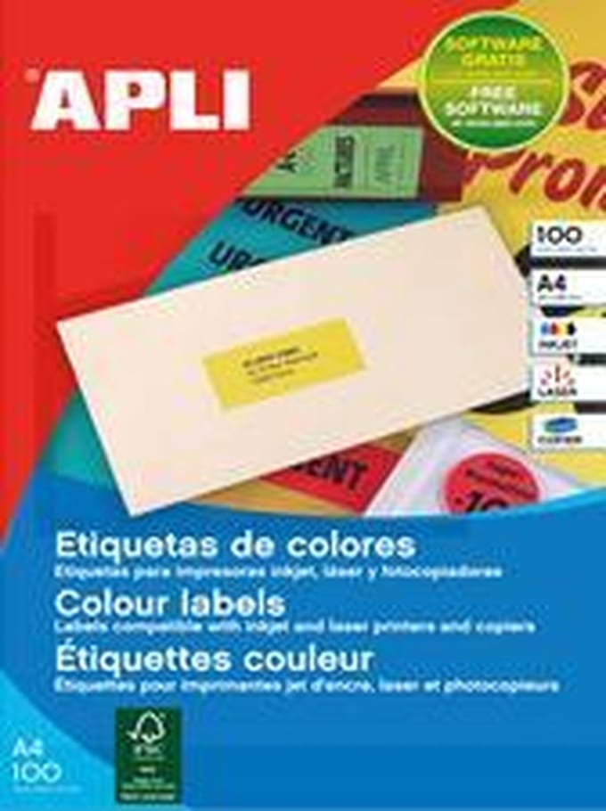 agipa adresetiketten, 105 x 148,5 mm, geel
