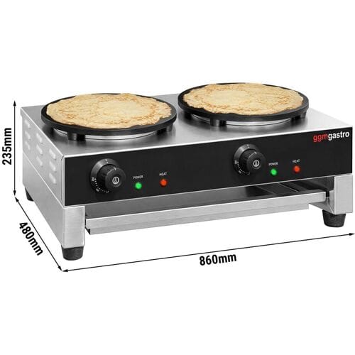 GGM Gastro Crêpes-Gerät - mit 2 Platten - Ø 400mm