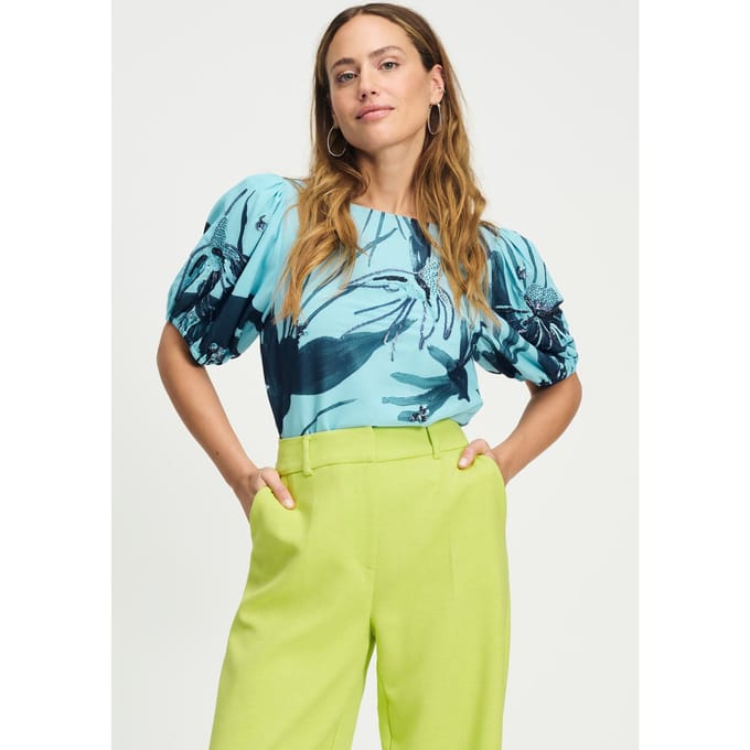 POM Amsterdam Top - Artisan Blue Sequins Taglia: 42 | Magliette intime Outlet | Donna | Blu