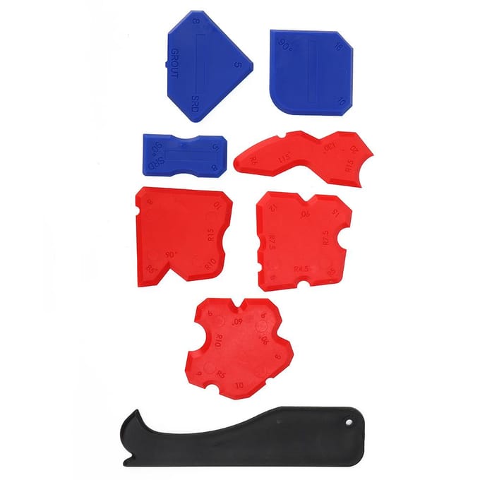 8 stuks Siliconen Kit Verdeelspatel Schraper Kit Verwijderaar Handbediend Gereedschapsset red