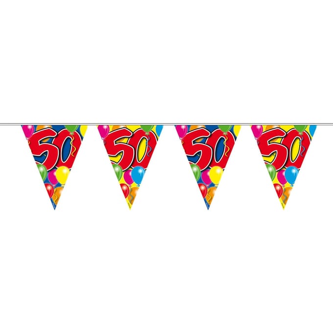 Folat - Vlaggenlijn 50 jaar Ballonnen (10 meter)