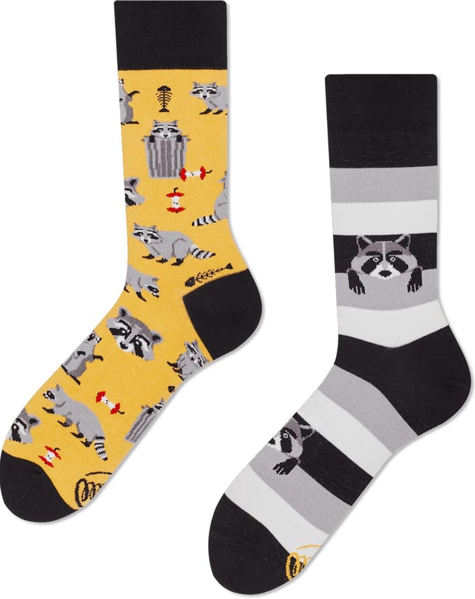 Many Mornings unisex sokken - Raccoon Bandit - Unisex - Maat: 43 - 46