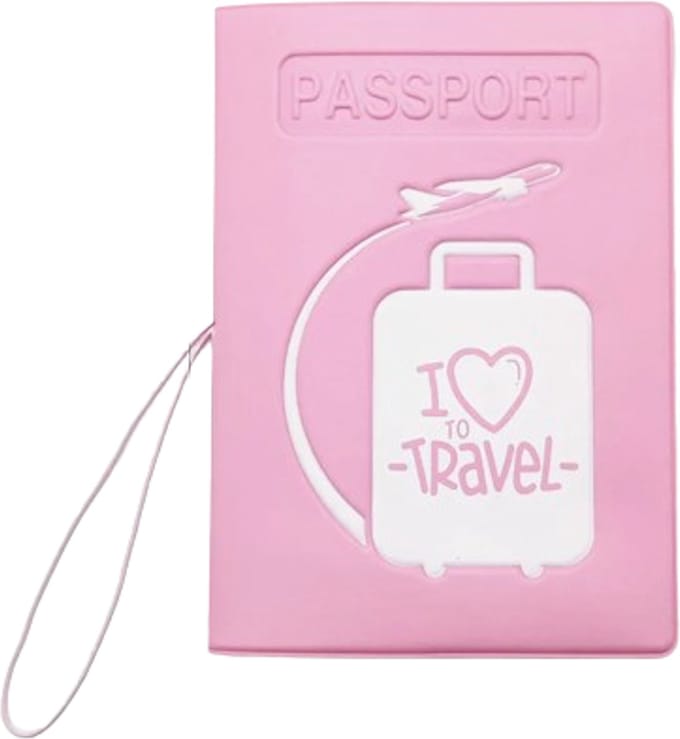 Paspoort hoes - I love travel - Roze - Damesdingetjes