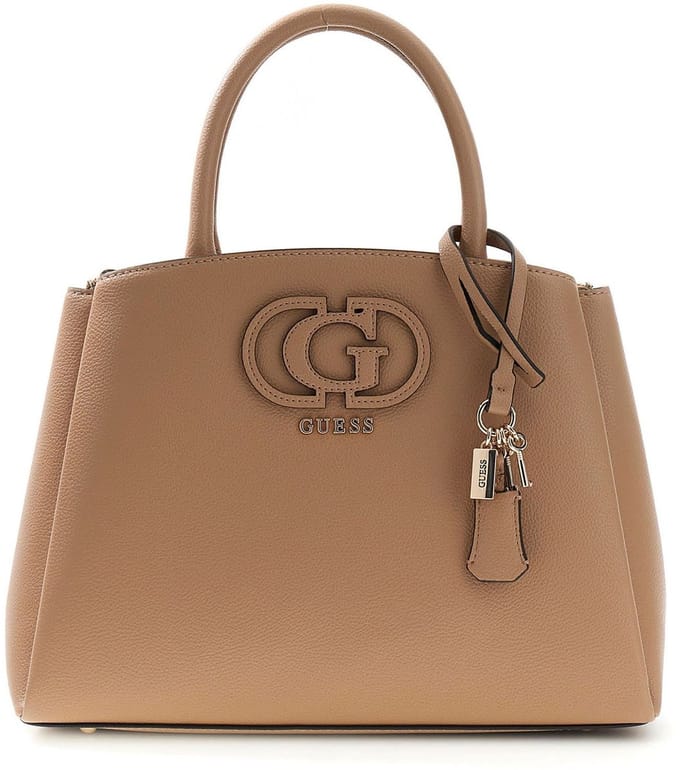 GUESS handtas schoudertas Isola 3 Compartment Satchel Beige Taupe