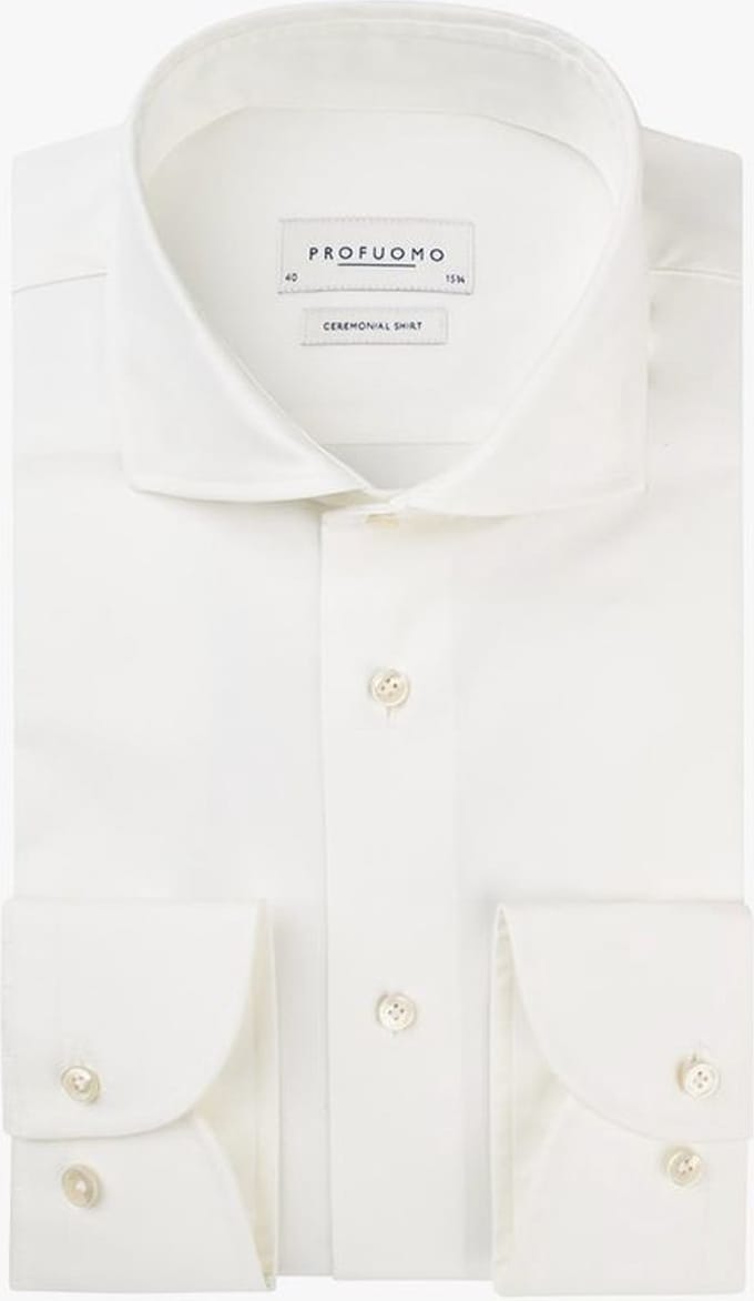 Profuomo Overhemd Off White - Overhemden Trouw