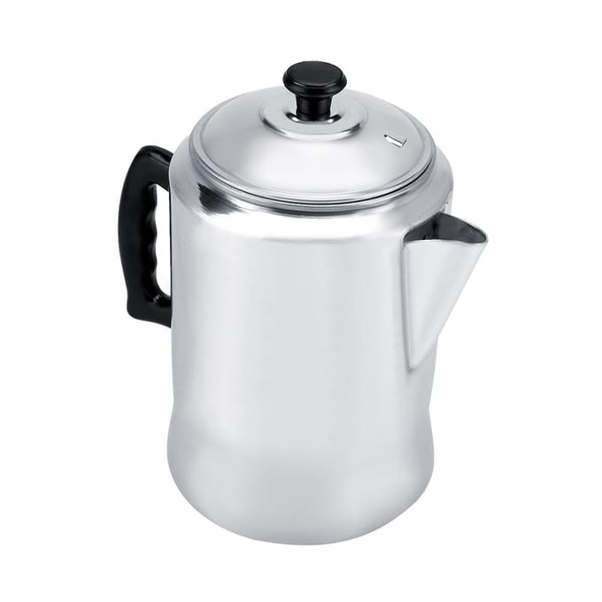 Cafetière Percolateur en Alliage d'Aluminium Bouilloire à Thé Dessus de Cuisinière avec Couvercle white