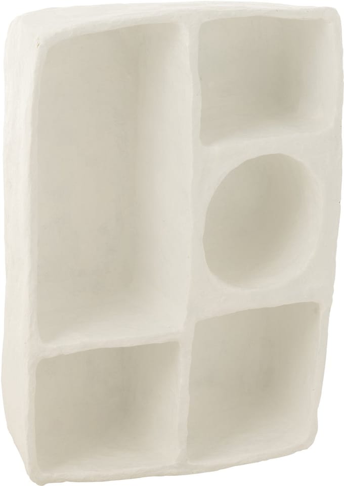 J-Line wandrek Flint - papier maché - wit - large