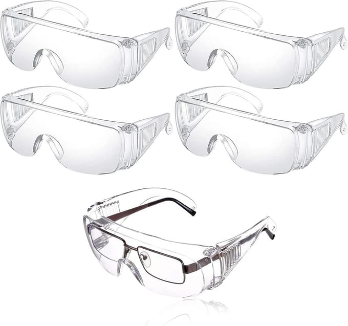 Solidchoice - Set van 5 Veiligheidsbrillen voor Oogbescherming