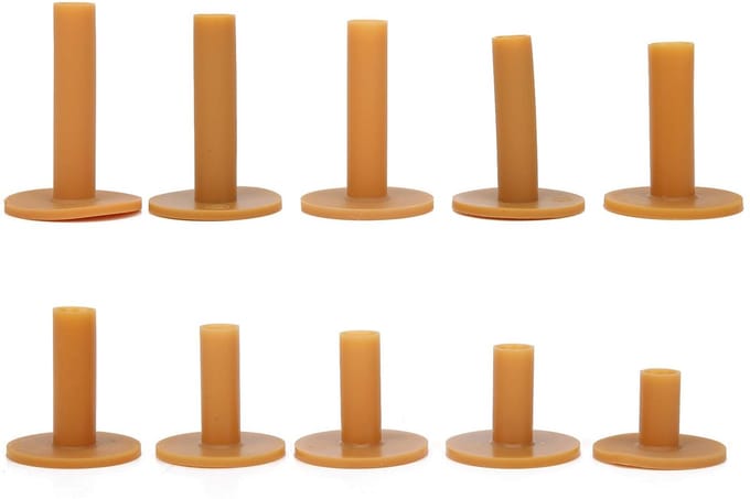 Dailygoods- Golf Tee 10 Stuks - Duurzaam Rubber - Stevige Basis - Flexibel - Golf Accessoire - Trainingshulpmiddel - Golfaccessoire