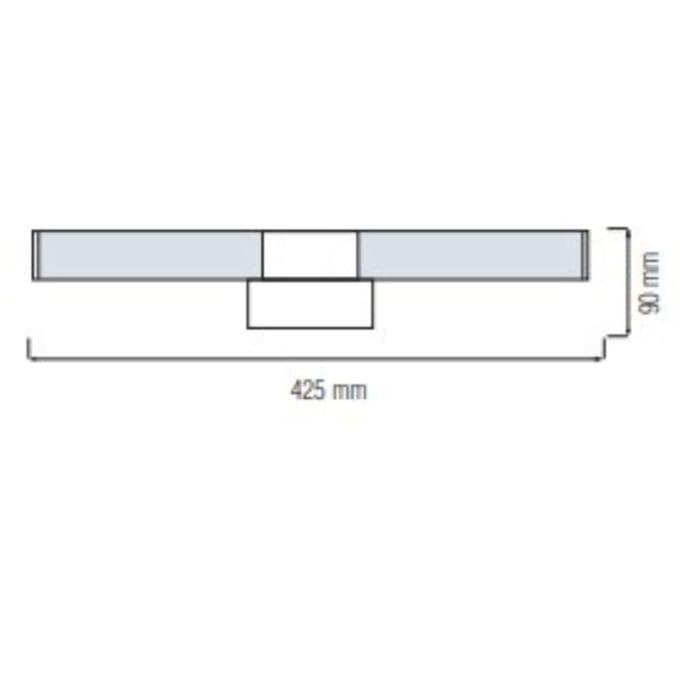 LED Spiegelverlichting - Rond 12W - Natuurlijk Wit 4200K - Glans Chroom Kunststof