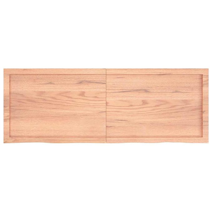 vidaXL - Tafelblad - 140x50x(2-4)cm - behandeld - massief - eikenhout - lichtbruin