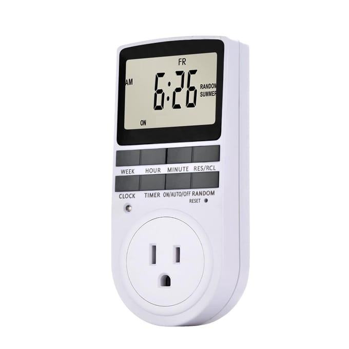 Pakket van 2 digitale plug-in timer-aansluiting LCD-scherm 10 programmeerbare schakelprogramma's 24 uur en 7 Pack of 1 & US Plug