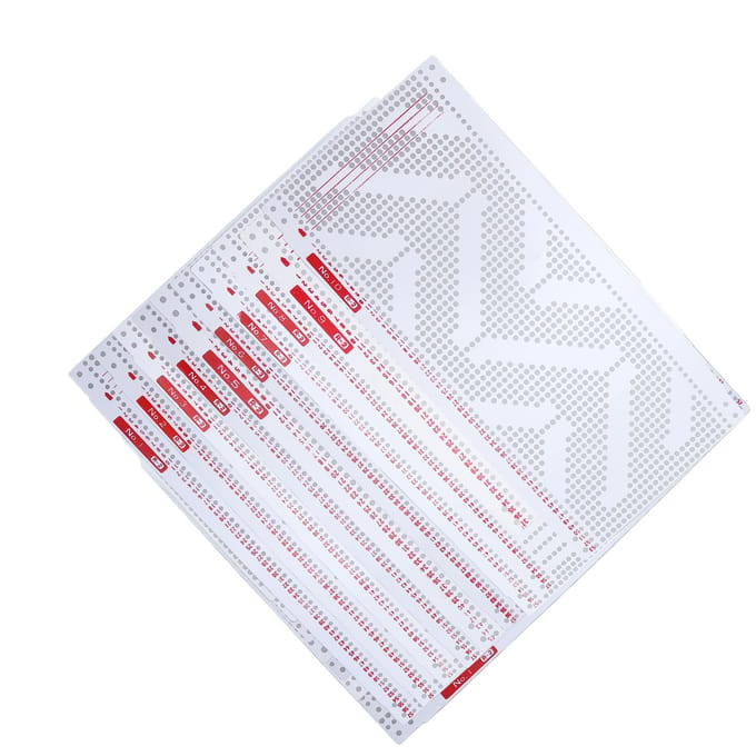 10 stuks Perforatiekaarten Plastic Wit Zacht Duurzaam Professioneel Geperforeerde Indexkaarten voor Huishouden white