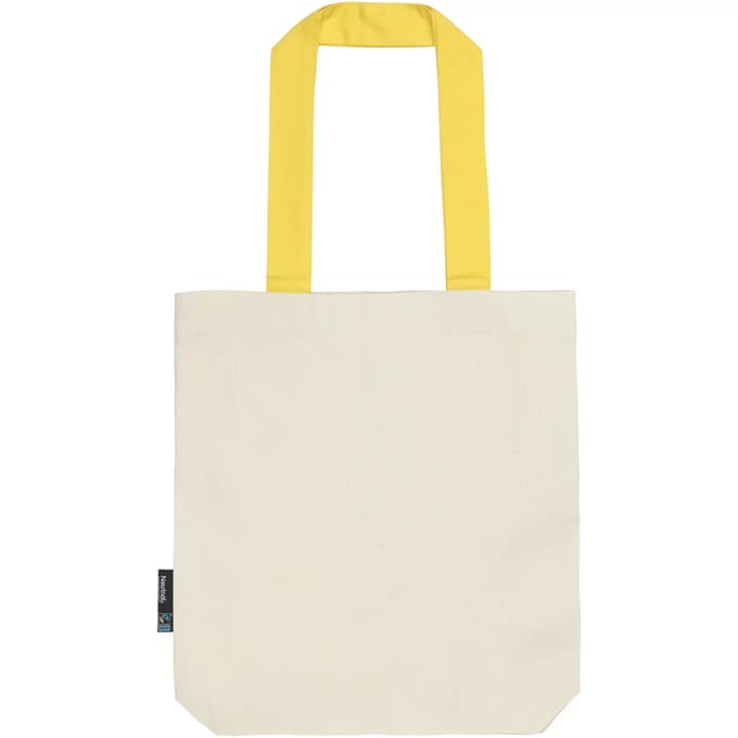 Tote bag met contrasterende handvatten Neutral Twill