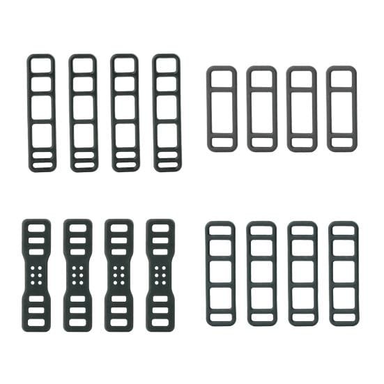 4 stuks herbruikbare goede elasticiteit vaste opvouwbare fietshouder vervangende bandfittingen fietsbandagetouw D gray